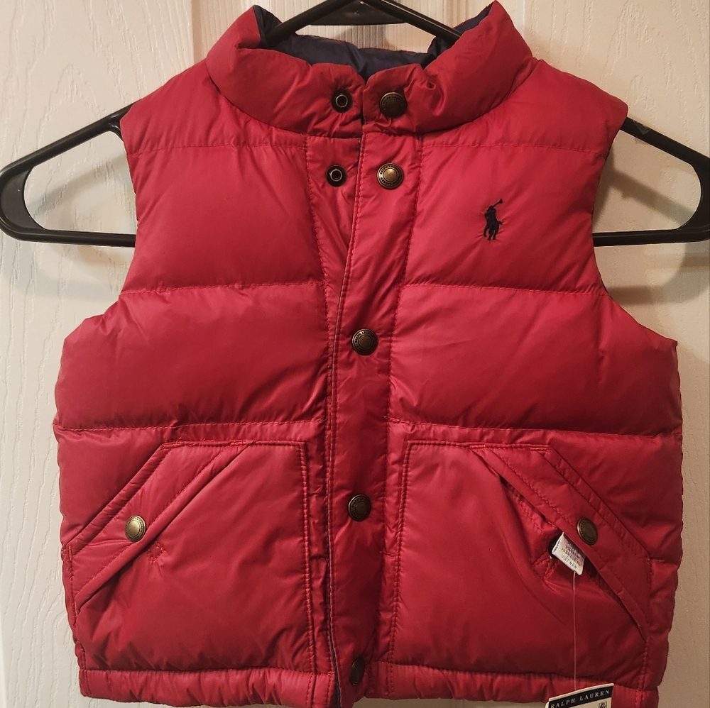 Ralph Lauren Kids Red Puffer Vest